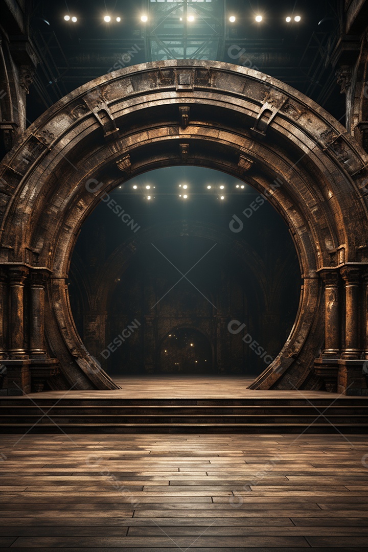 Cenário para Evento com Fundo de Madeira