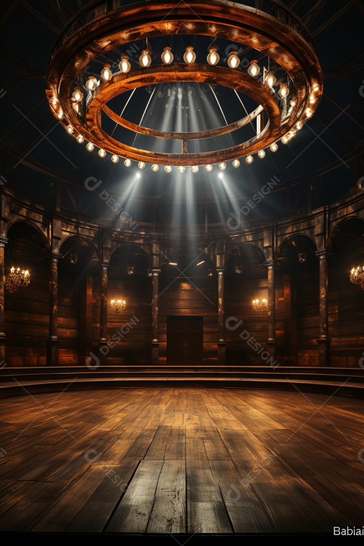 Cenário para Evento com Fundo de Iluminação