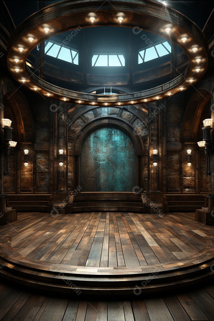 Cenário para Evento com Fundo de Madeira