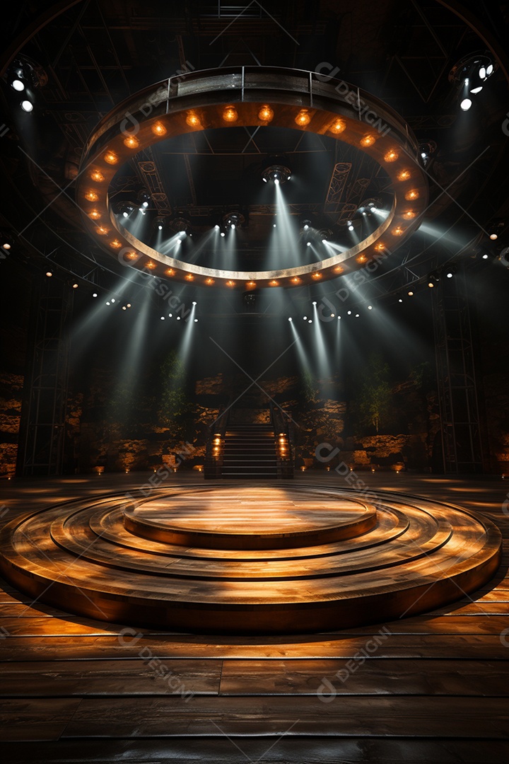 Cenário para Evento com Fundo de Madeira