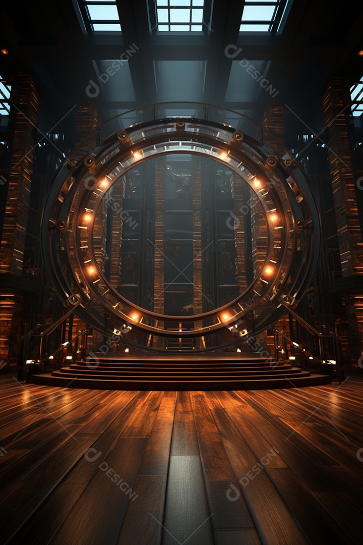 Cenário para Evento com Fundo de Madeira