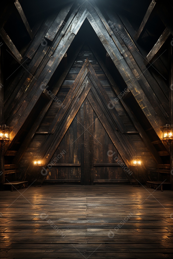 Cenário para Evento com Fundo de Madeira