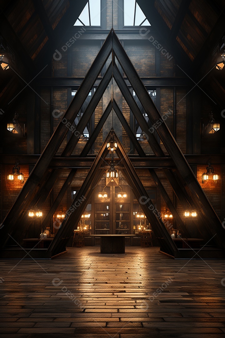 Cenário para Evento com Fundo de Madeira