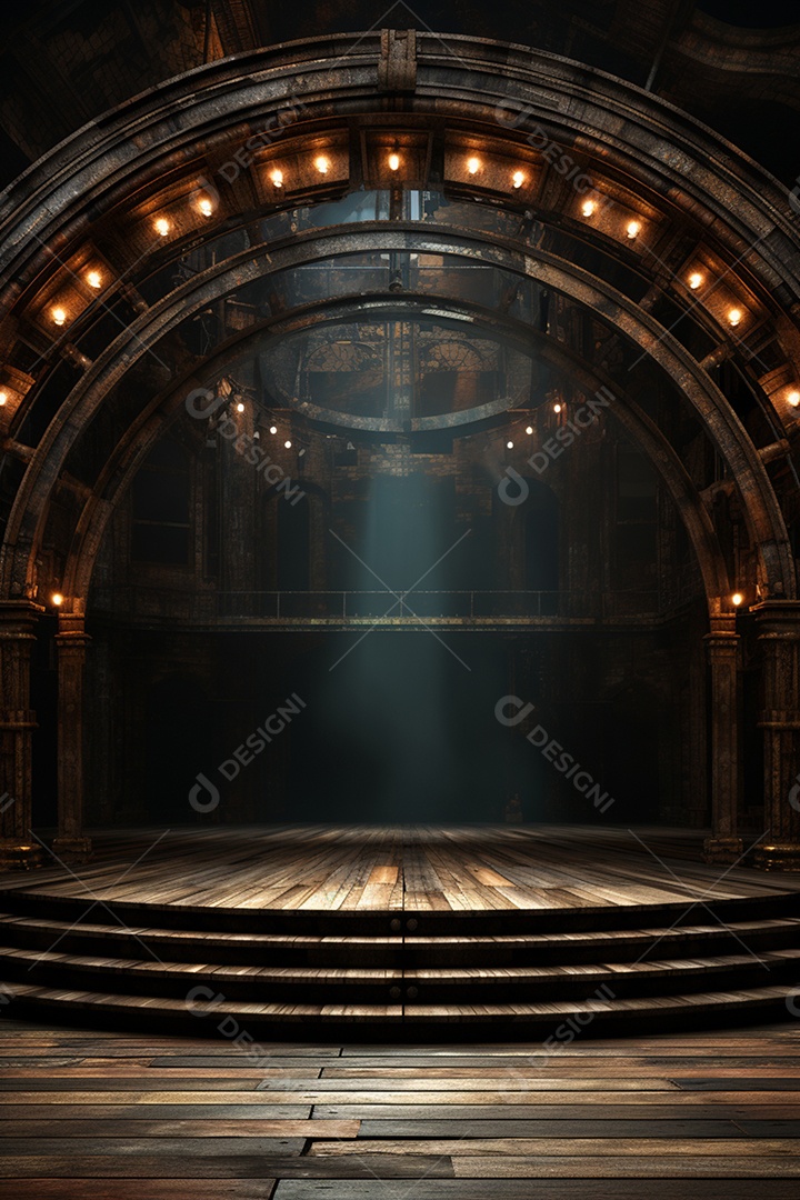 Cenário para Evento com Fundo de Madeira