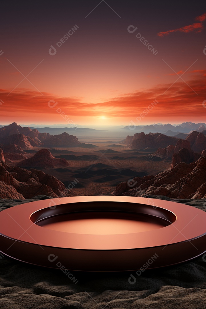 Cenário para Evento Fundo Pôr do Sol