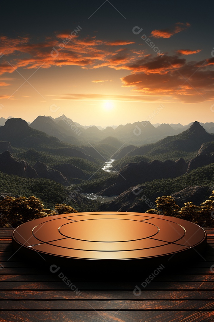 Cenário para Evento Fundo Pôr do sol