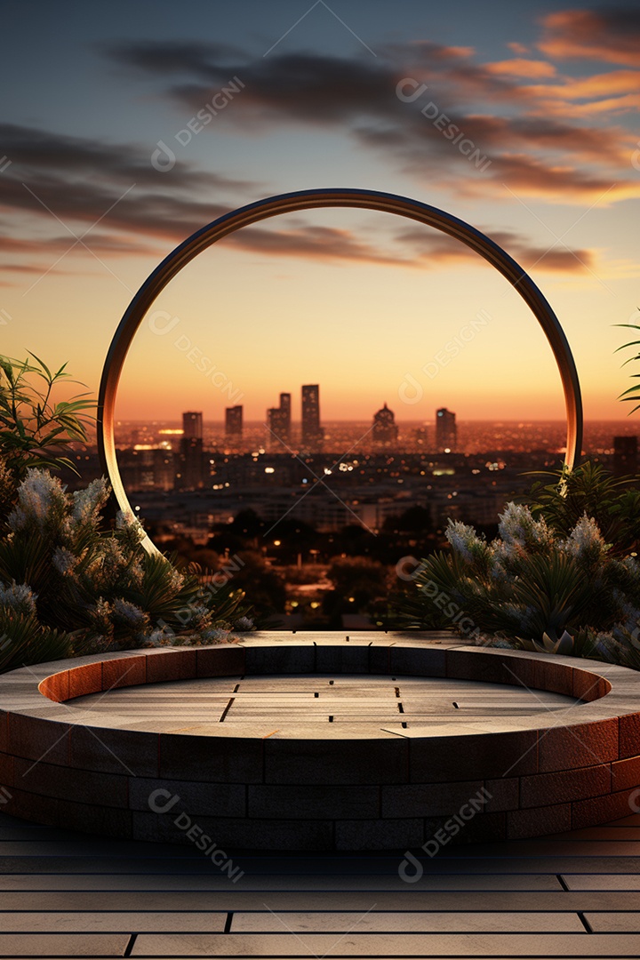 Cenário para Evento Fundo Pôr do sol