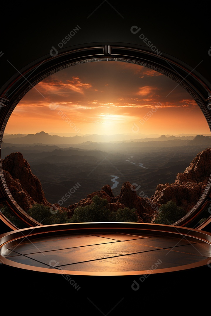 Cenário para Evento Fundo Pôr do sol