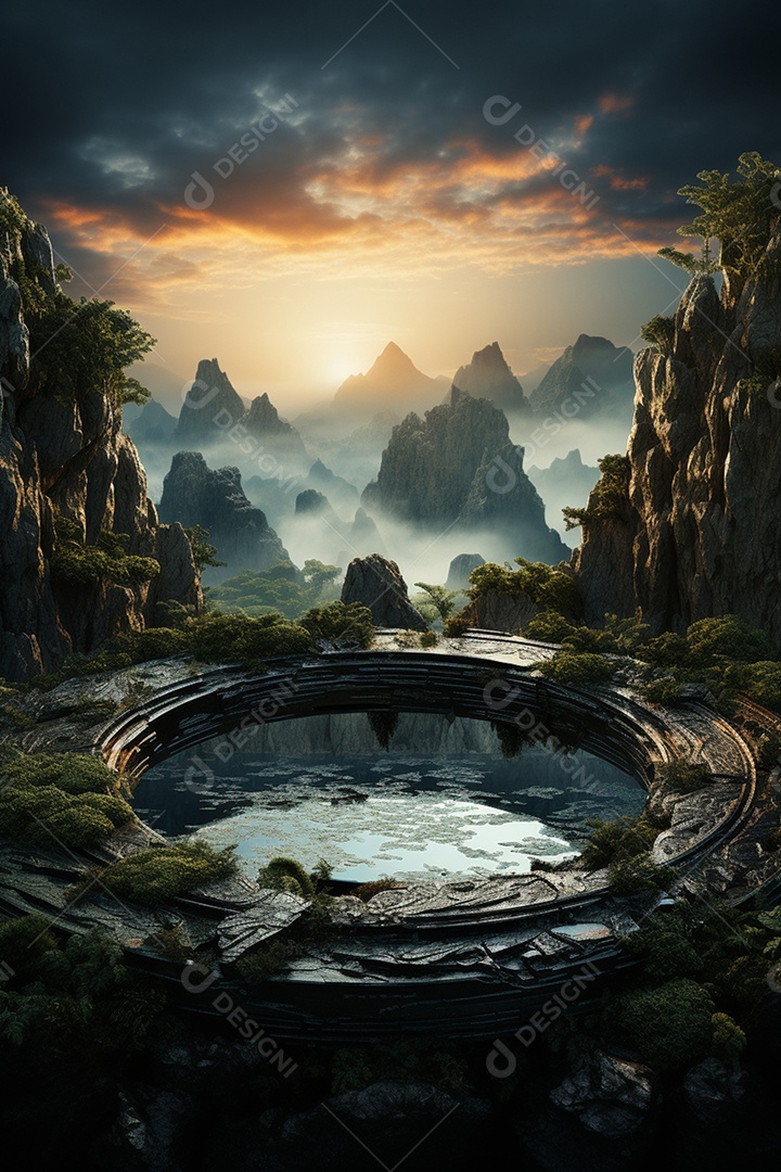 Cenário para Evento Fundo de Montanha