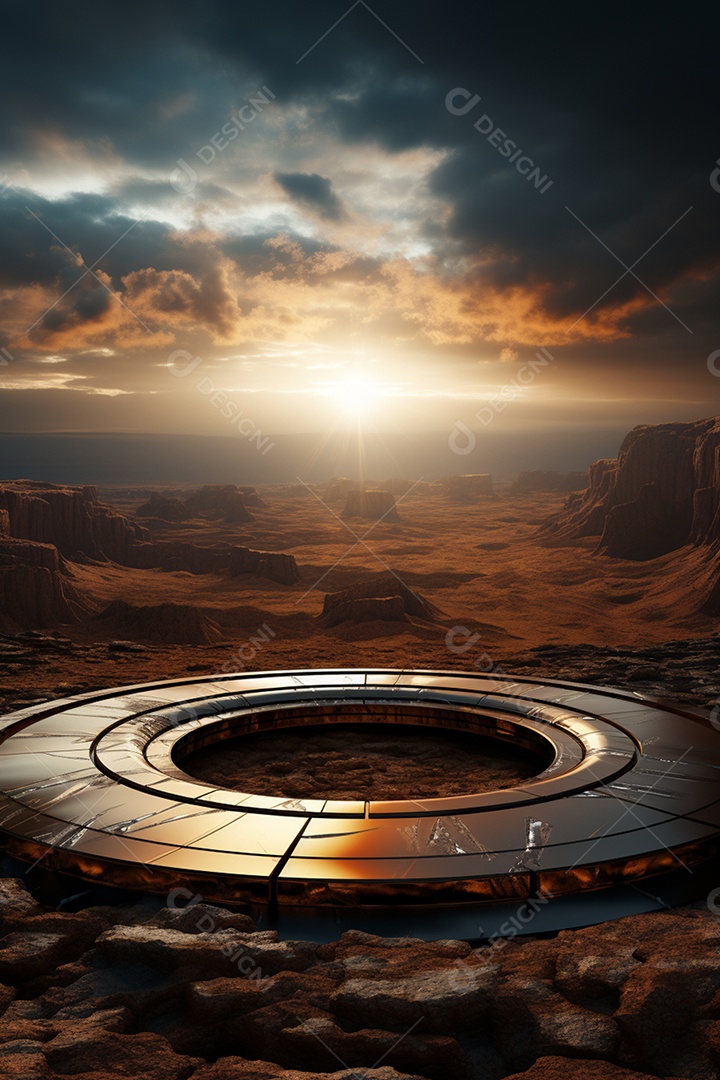 Cenário para Evento Fundo de Pôr do Sol