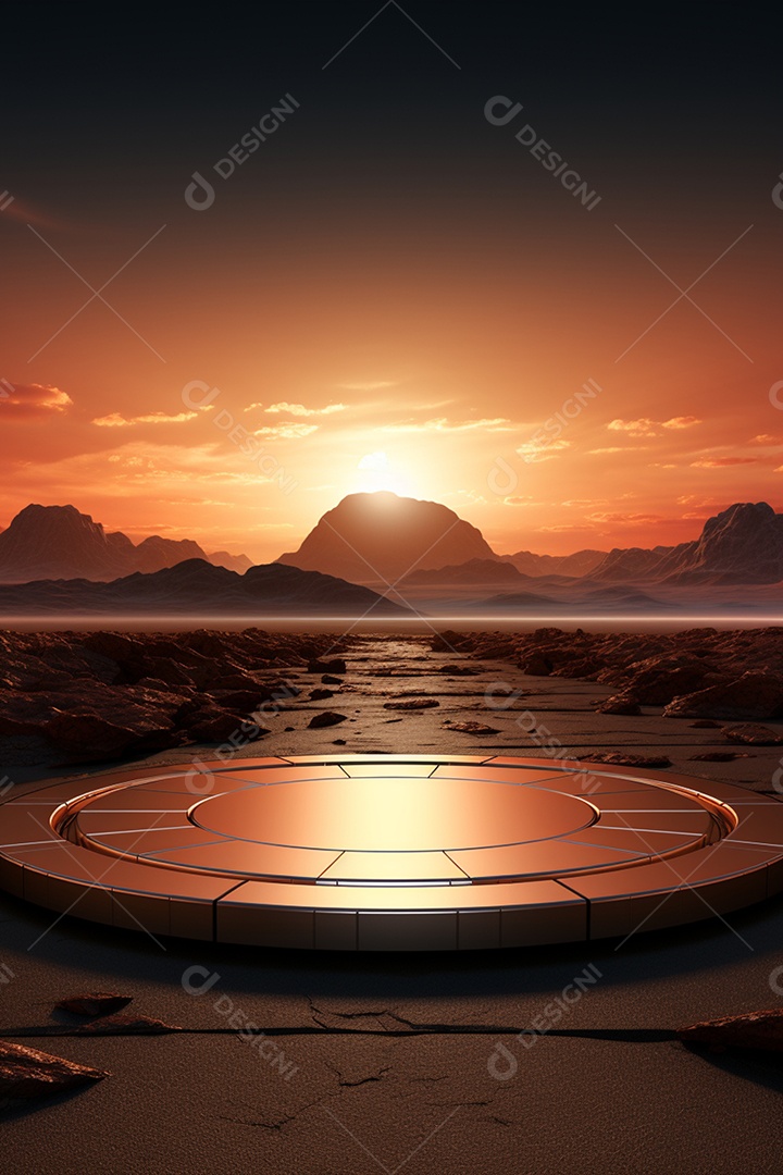 Cenário para Evento Fundo de Pôr do Sol