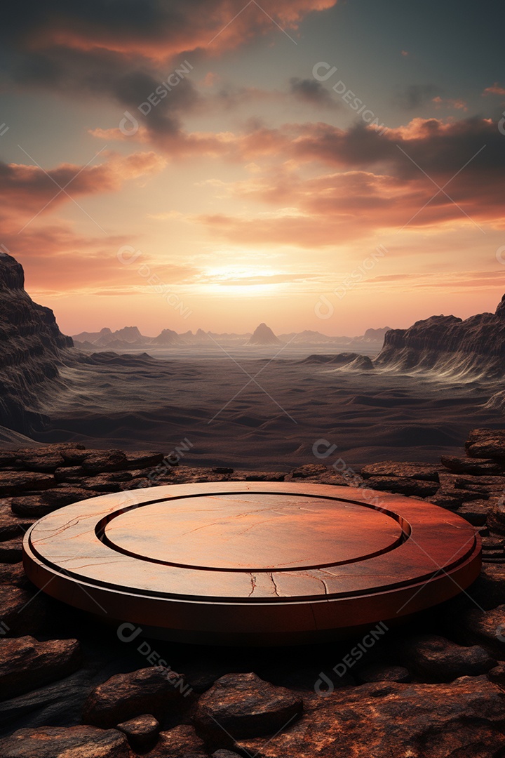 Cenário para Evento Fundo de Pôr do Sol