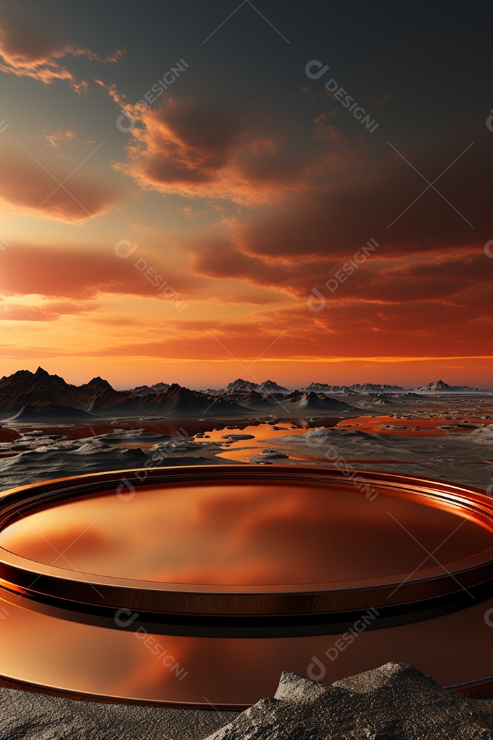 Cenário para Evento Fundo de Pôr do Sol