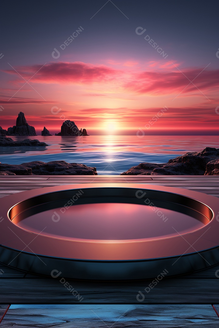 Cenário para Evento Fundo de Pôr do Sol