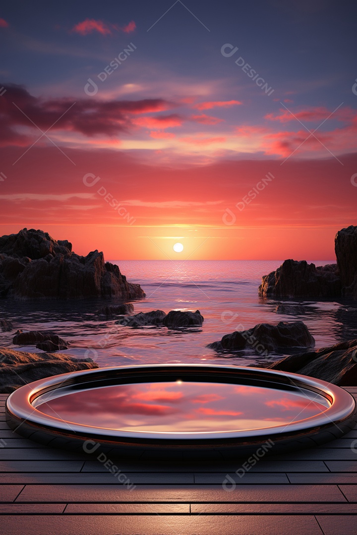 Cenário para Evento Fundo de Pôr do Sol