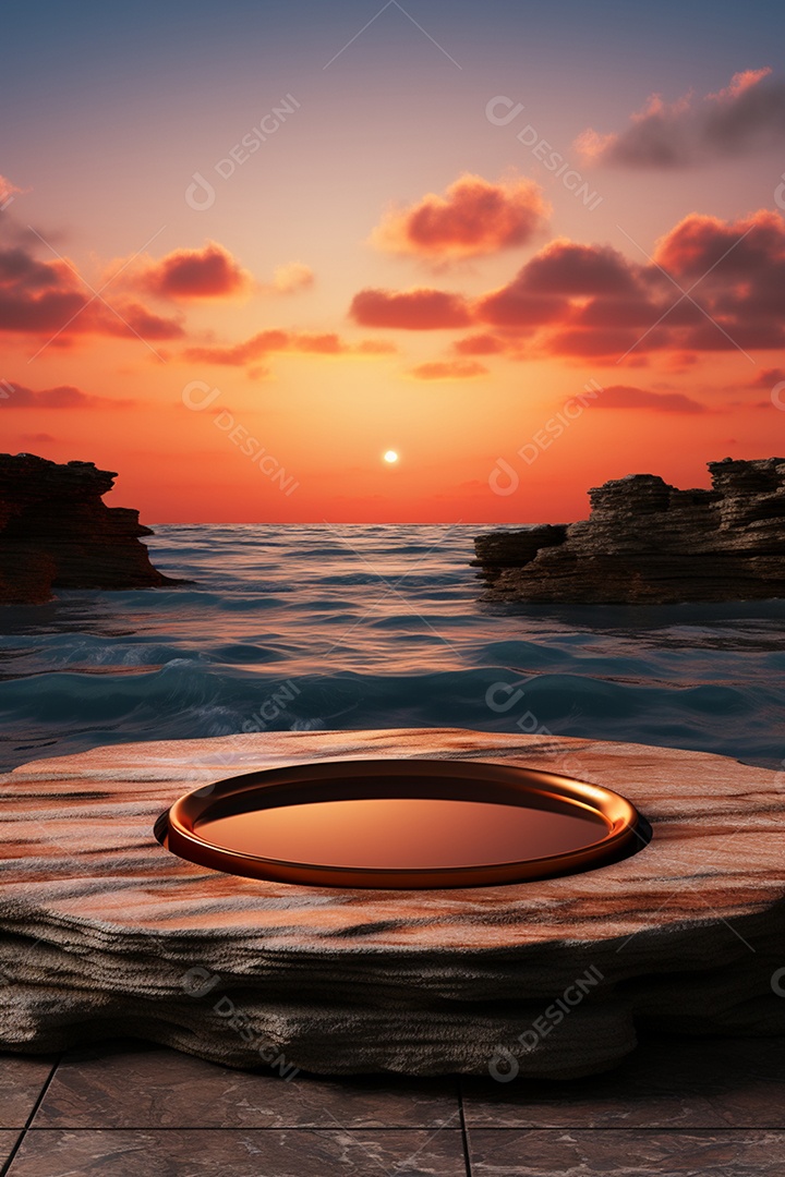 Cenário para Evento Fundo de Pôr do Sol