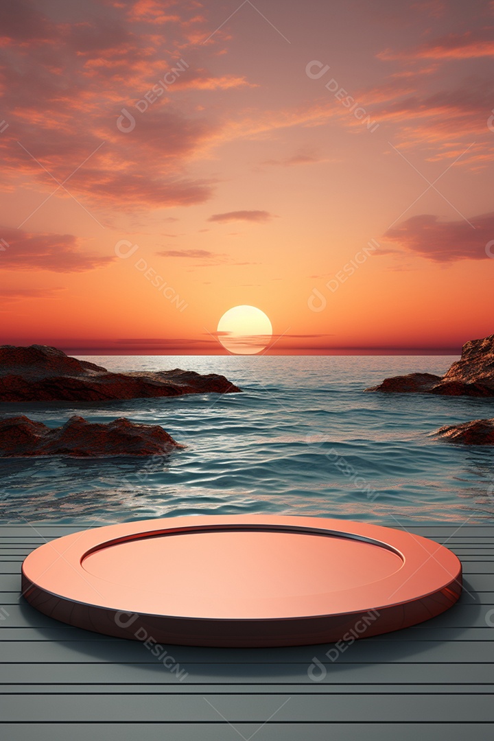 Cenário para Evento Fundo de Pôr do Sol