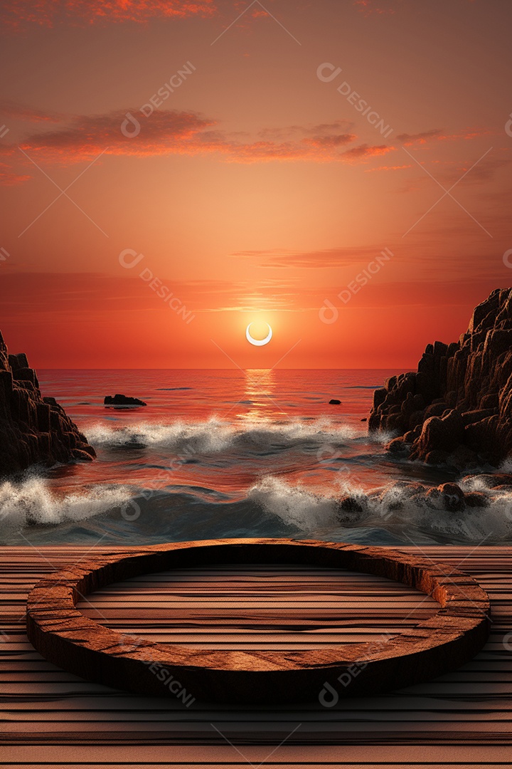 Cenário para Evento Fundo de Pôr do Sol