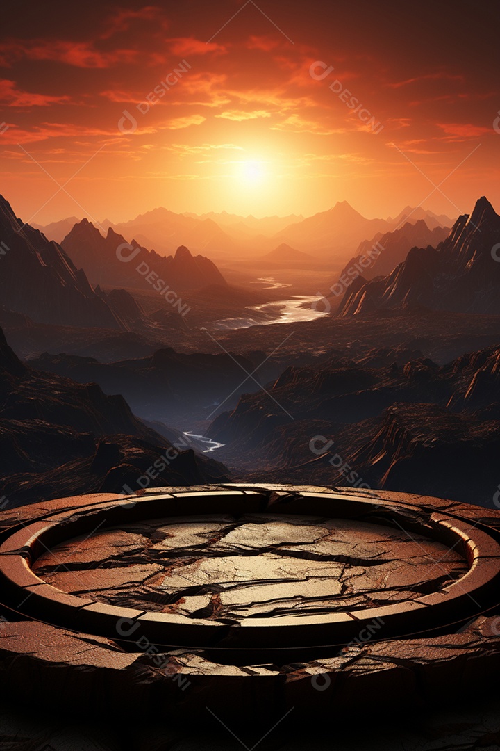 Cenário para Evento Fundo de Montanhas