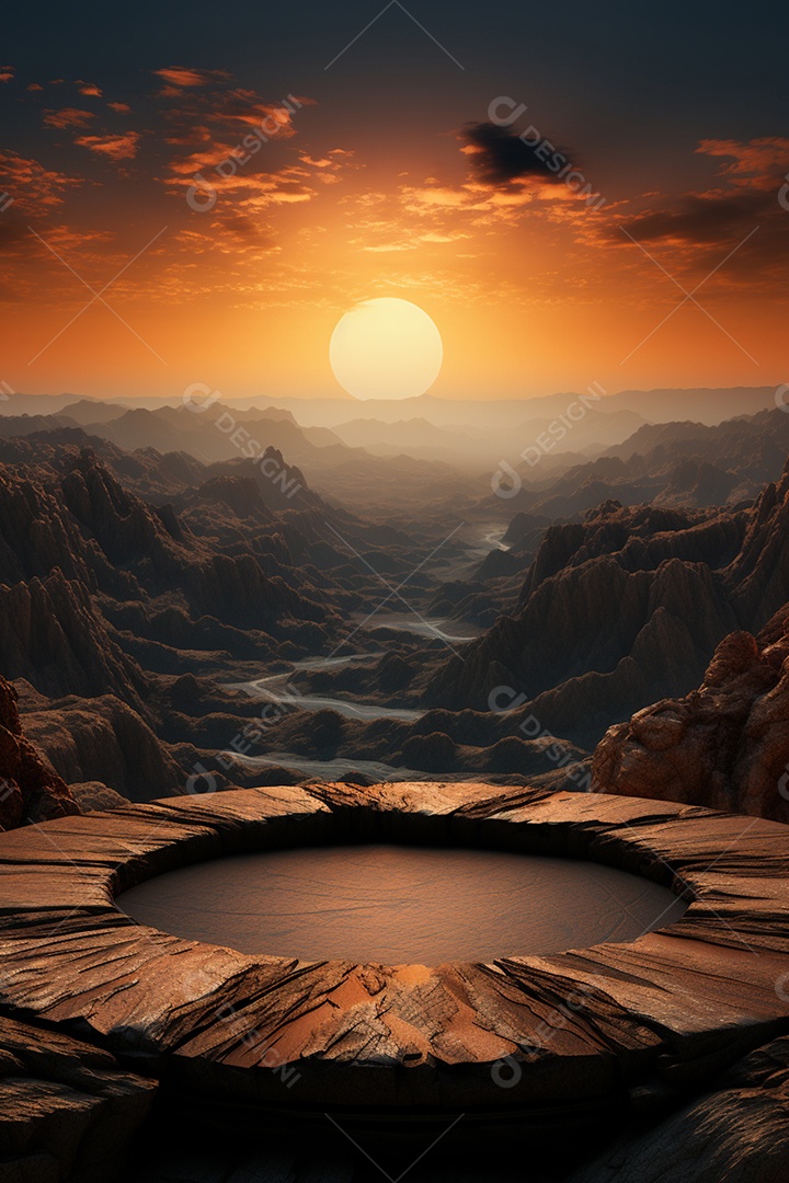 Cenário para Evento Fundo de Montanhas