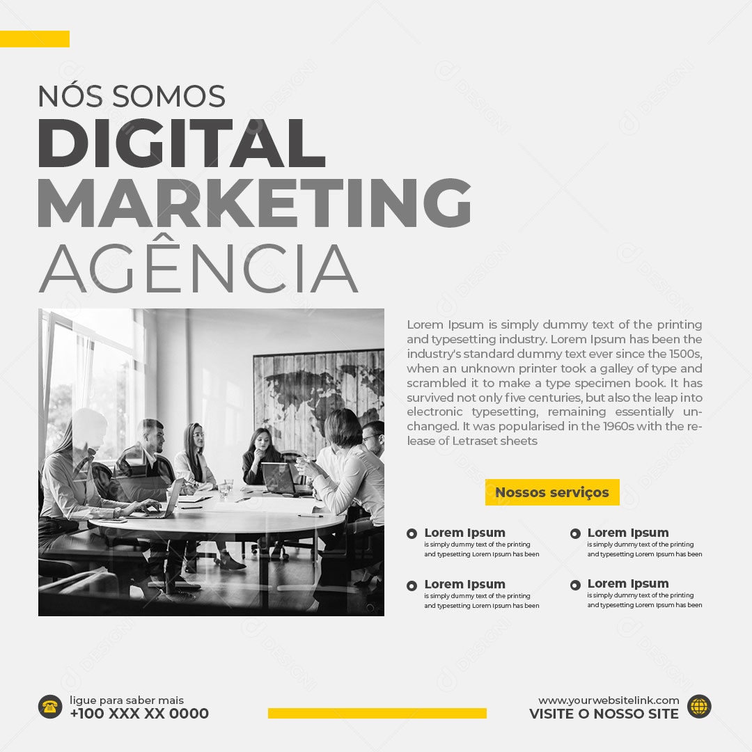 Marketing Digital Agência Social Media PSD Editável