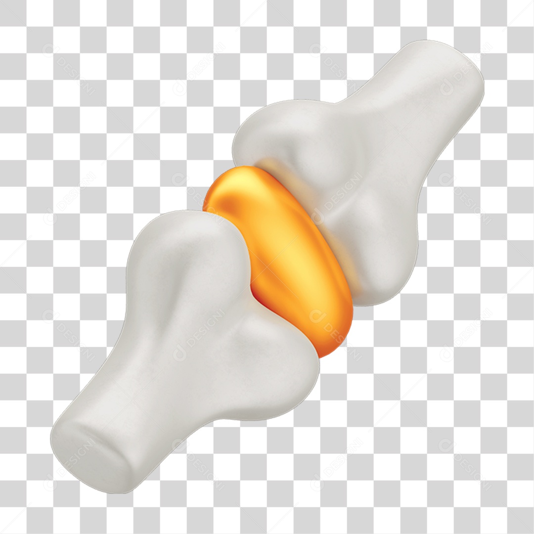 Objeto 3D Osso Partido Para Cães para Composição PNG Transparente