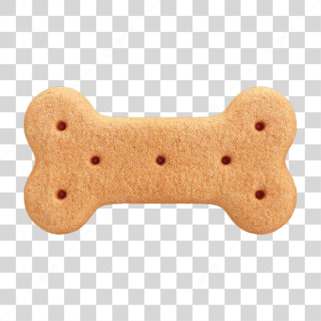 Objeto 3D Biscoito de Osso Para Cães para Composição PNG Transparente