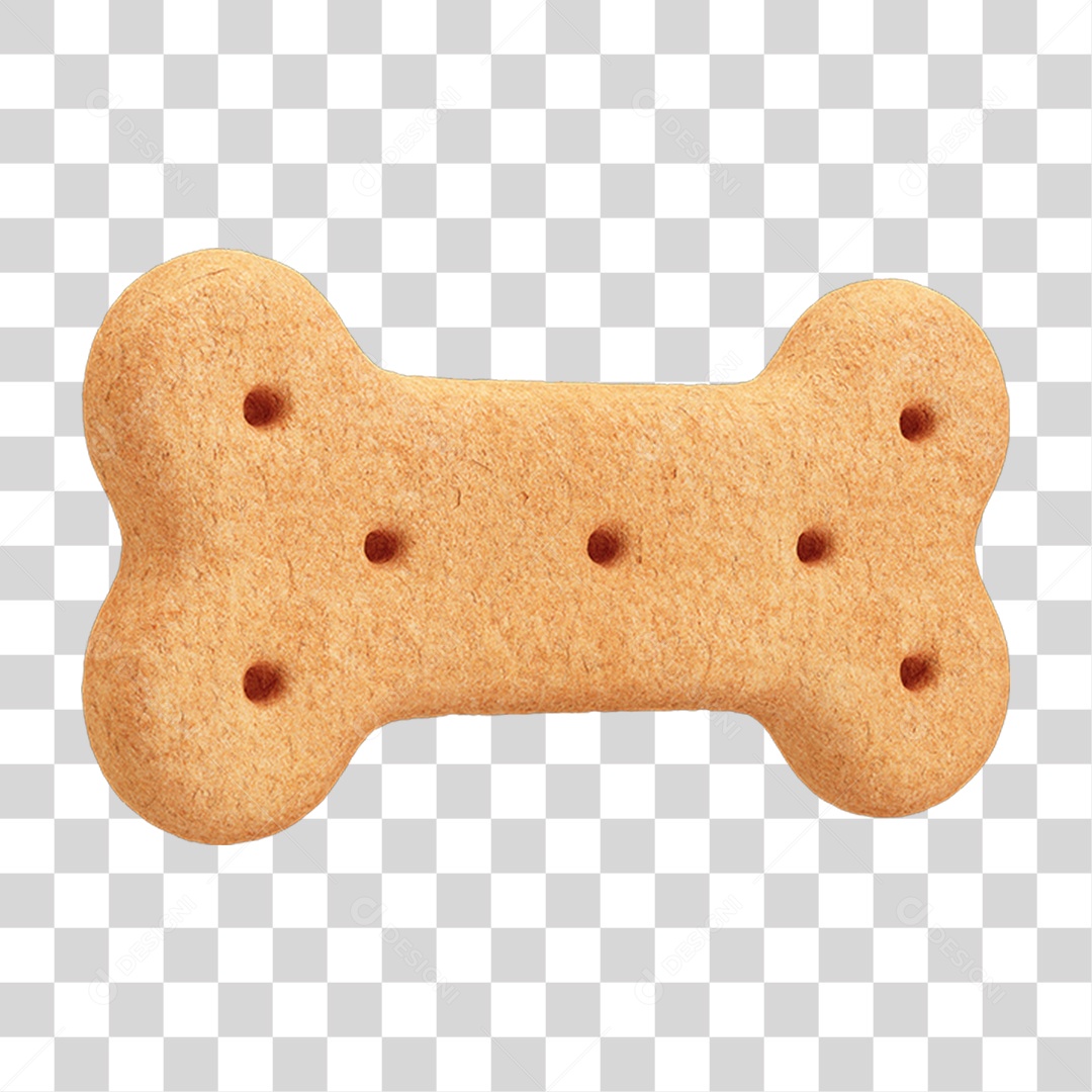 Objeto 3D Biscoito de Osso Para Cães para Composição PNG Transparente