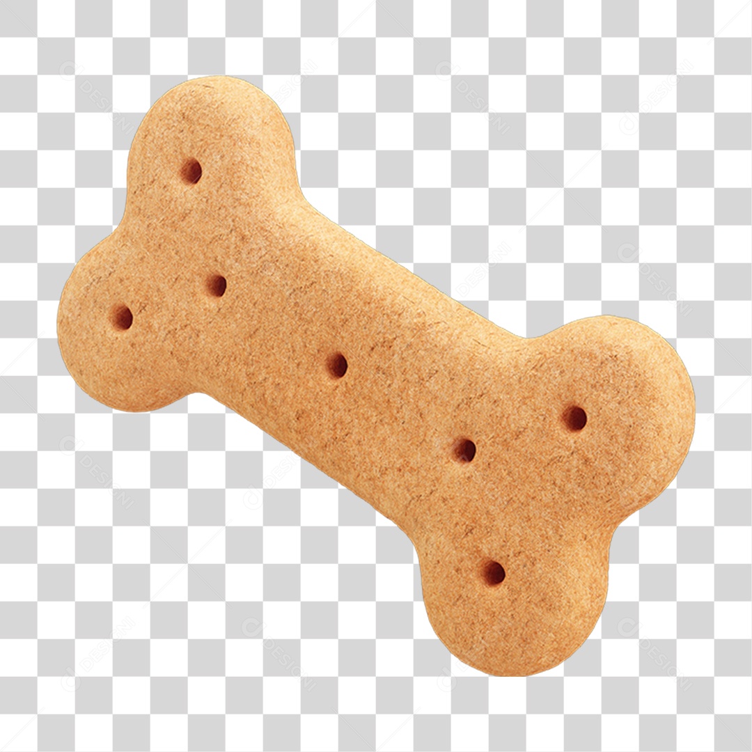 Objeto 3D Biscoito de Osso Para Cães para Composição PNG Transparente