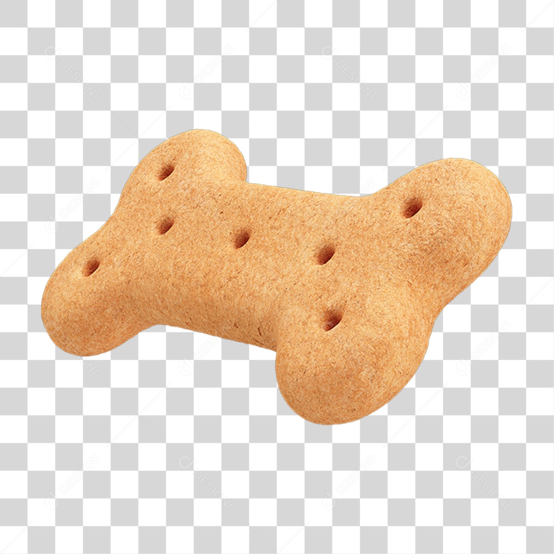 Objeto 3D Biscoito de Osso Para Cães para Composição PNG Transparente