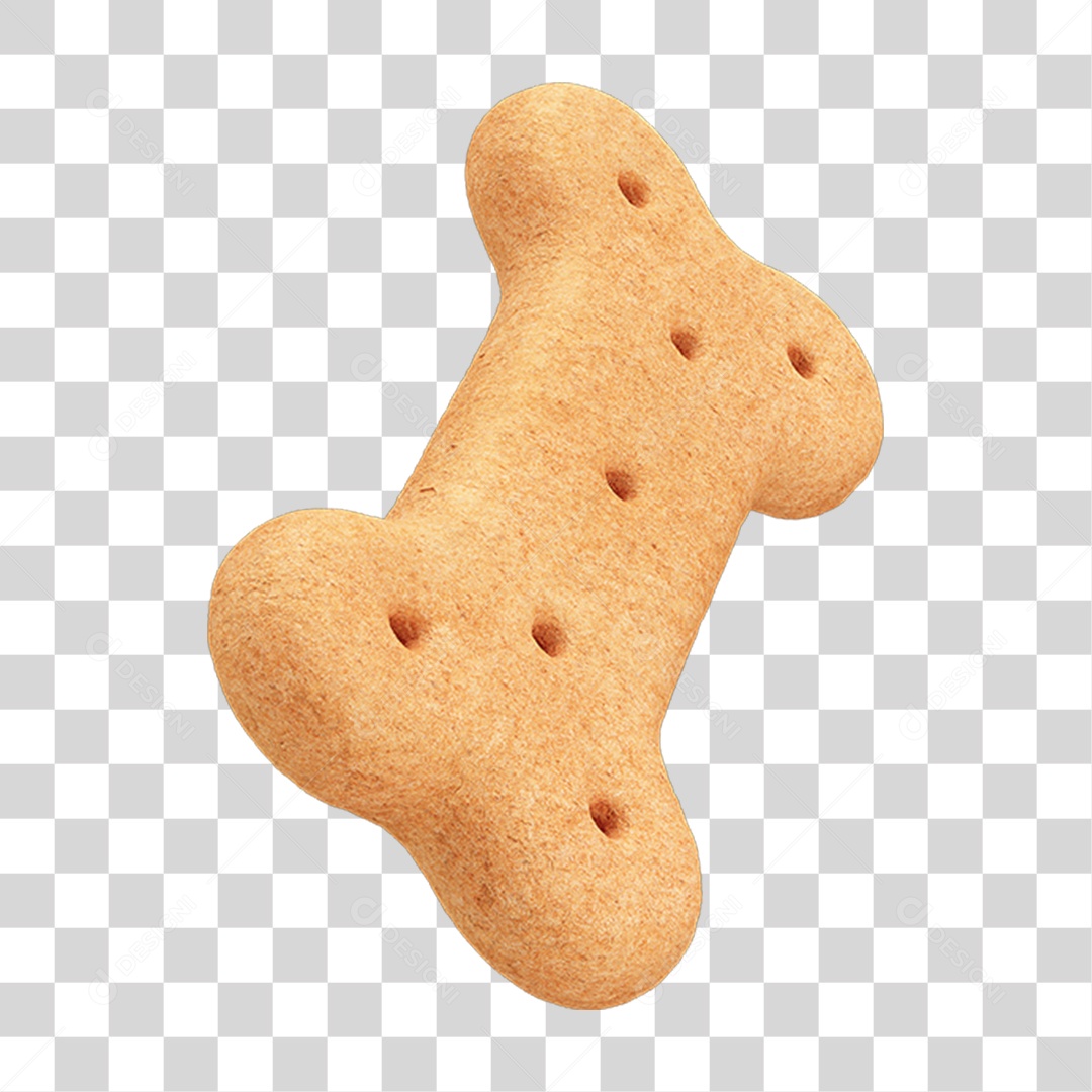 Objeto 3D Biscoito de Osso Para Cães para Composição PNG Transparente