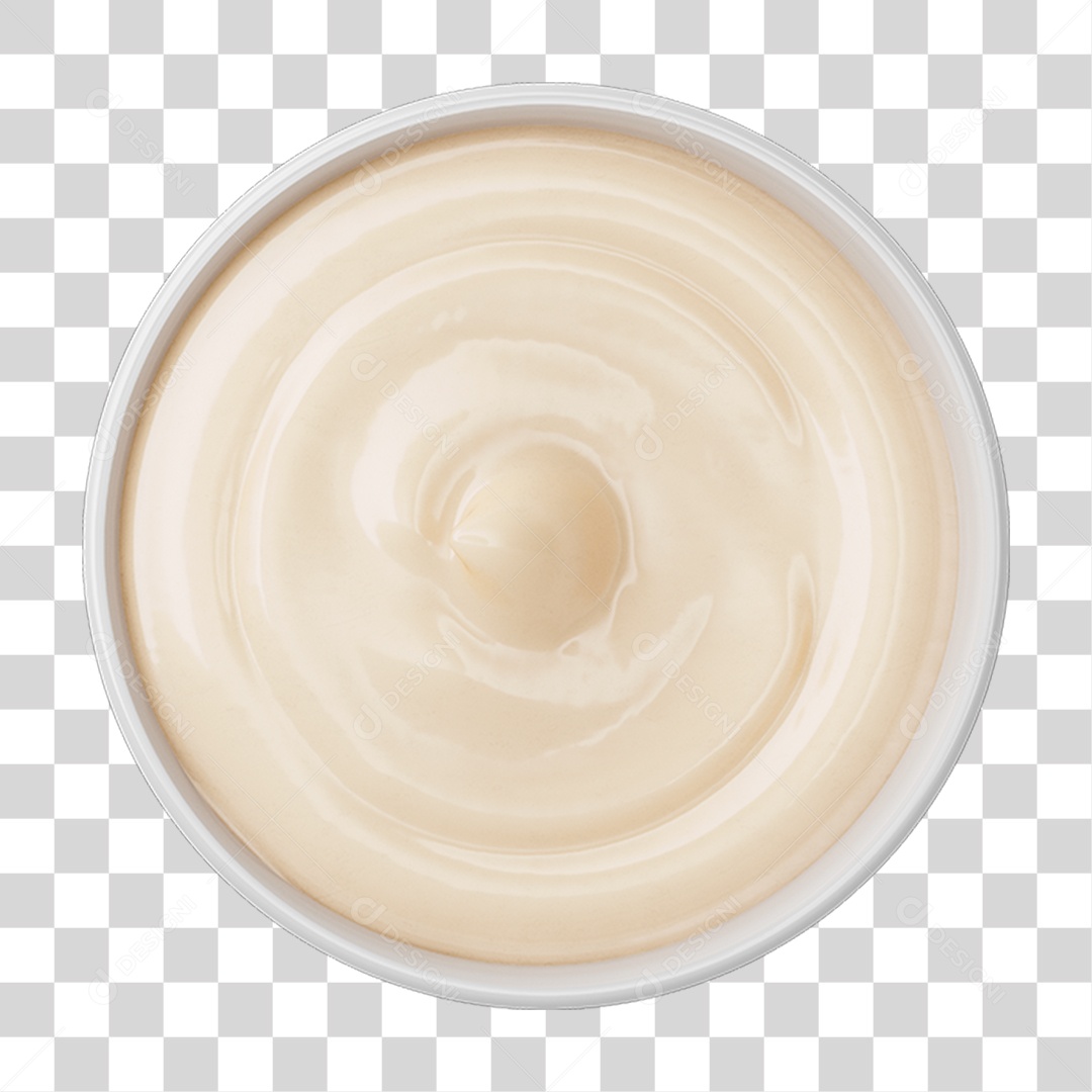 Objeto 3D Molho para Churrasco Maionese Composição PNG Transparente