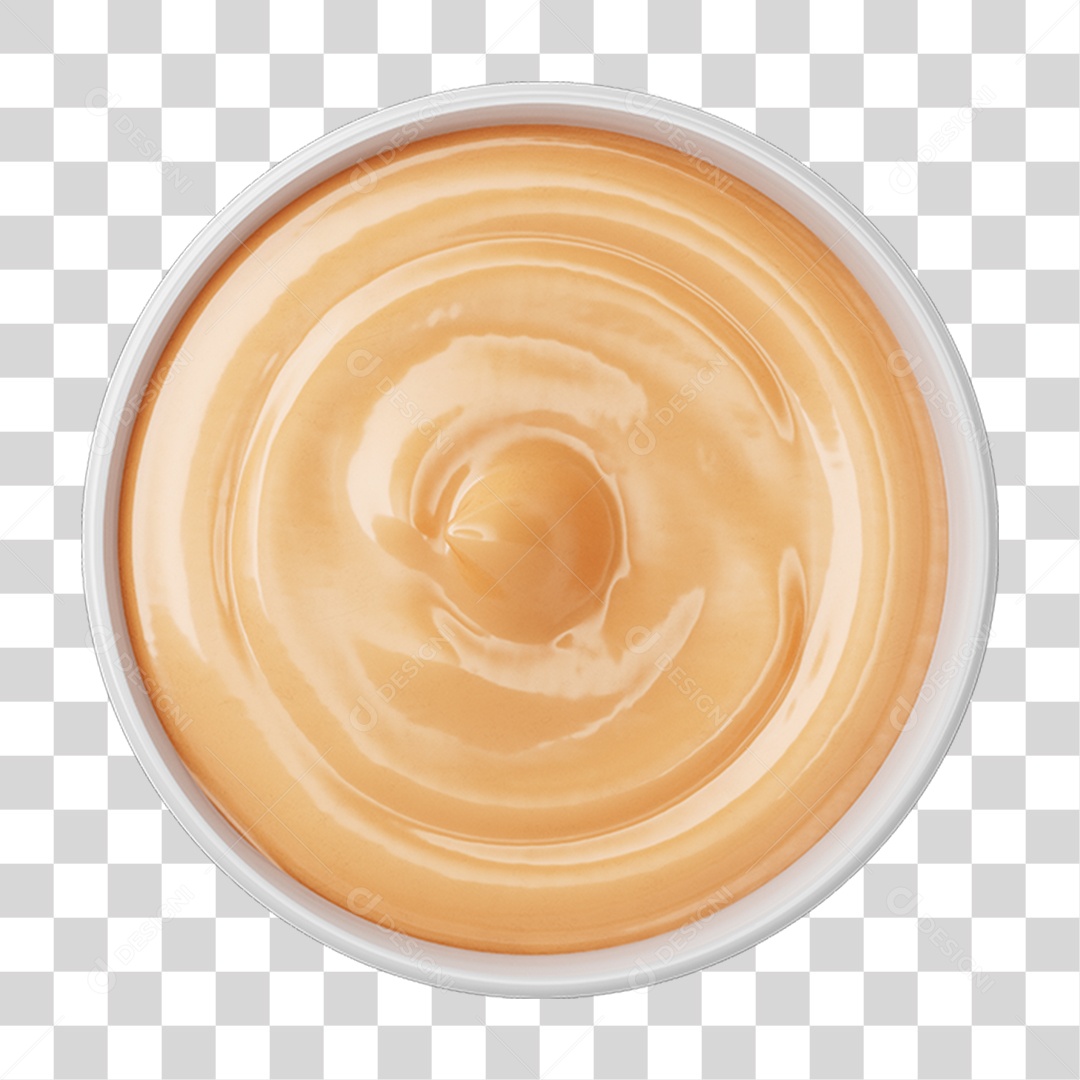 Objeto 3D Molho para Churrasco Rosê Composição PNG Transparente