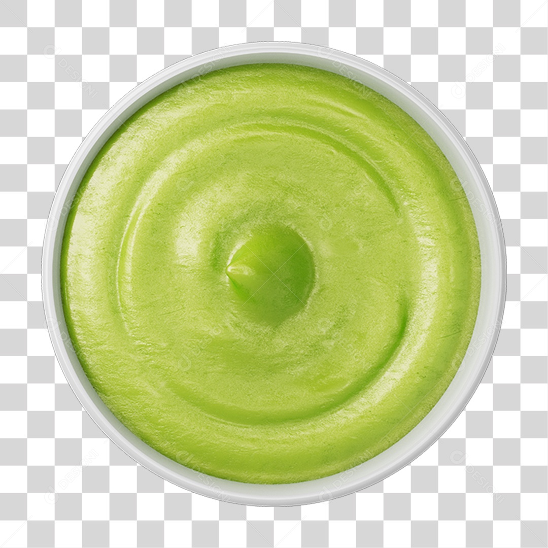 Objeto 3D Pasta de Creme para Composição PNG Transparente