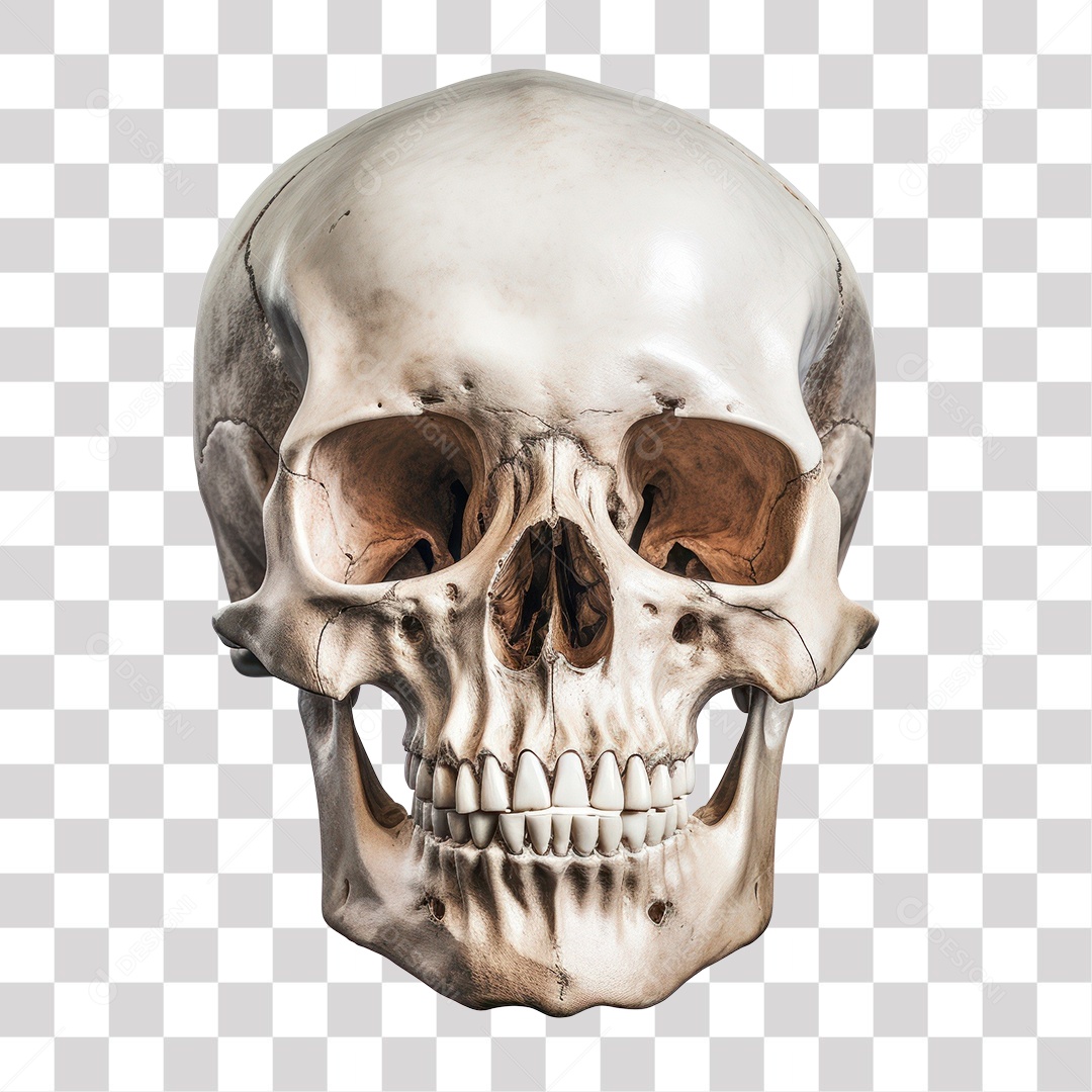 Crânio Humano Branco Anatomia Fundo PNG Transparente