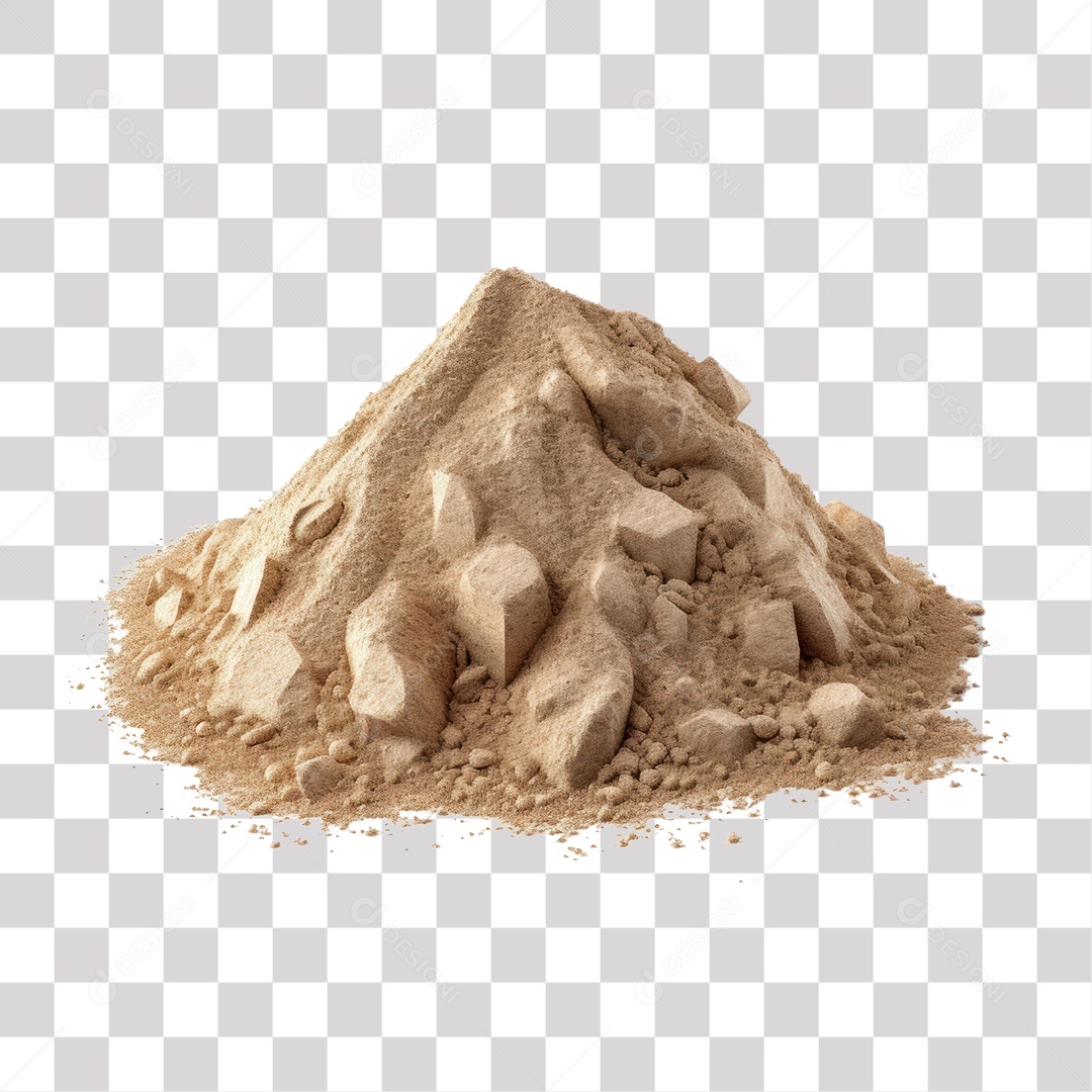 Monte de Areia Fina Fundo PNG Transparente