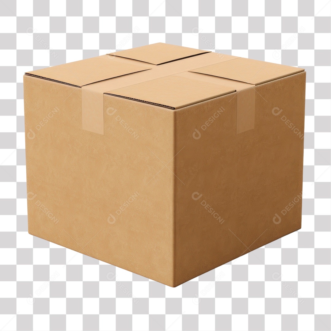 Caixa de Papelão Fundo PNG Transparente