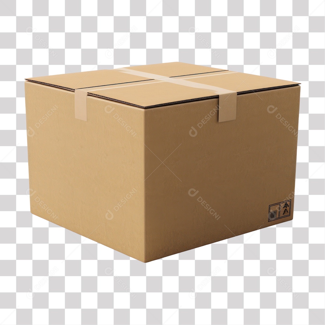 Caixa de Papelão Fundo PNG Transparente