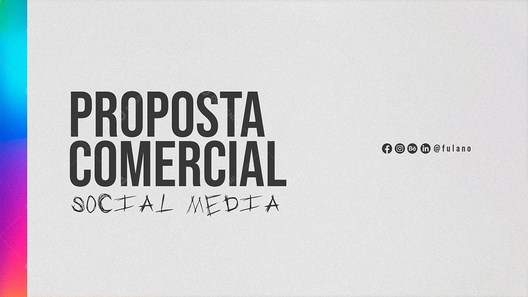 Proposta Comercial Social Media PSD Editável