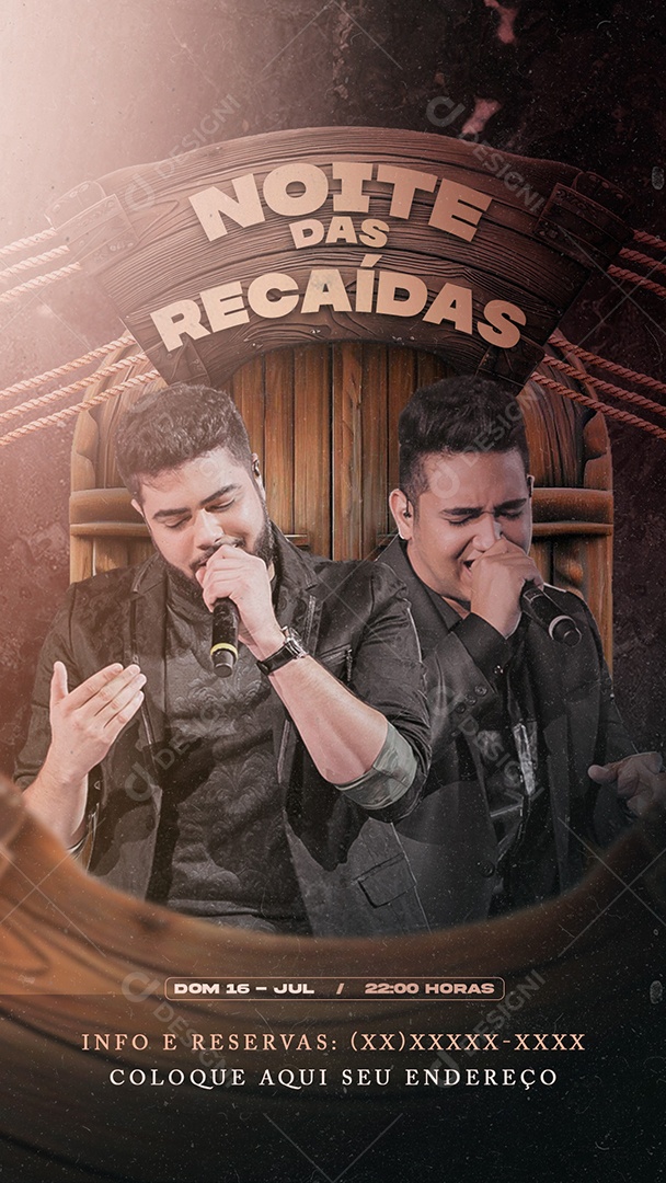 Story Flyer Noite das Recaídas Social Media PSD