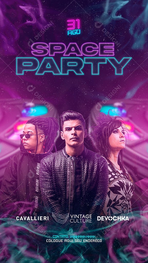 Story Space Party Social Media PSD