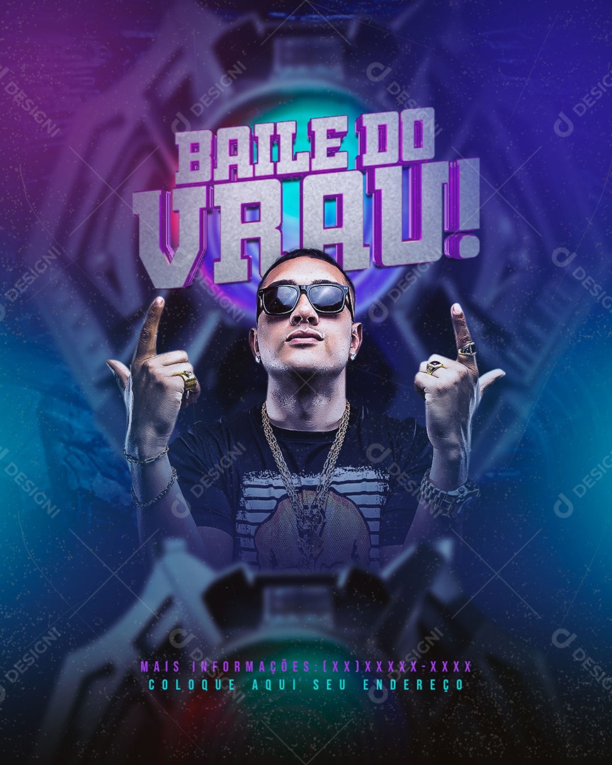 Flyer Baile do Vrau Social Media PSD