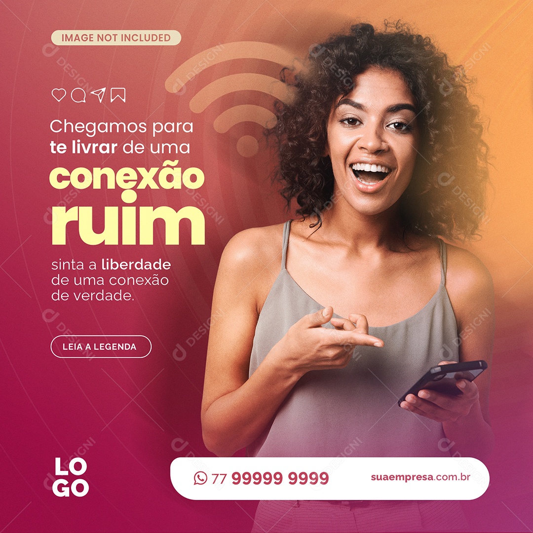 Conexão Ruim Social Media PSD