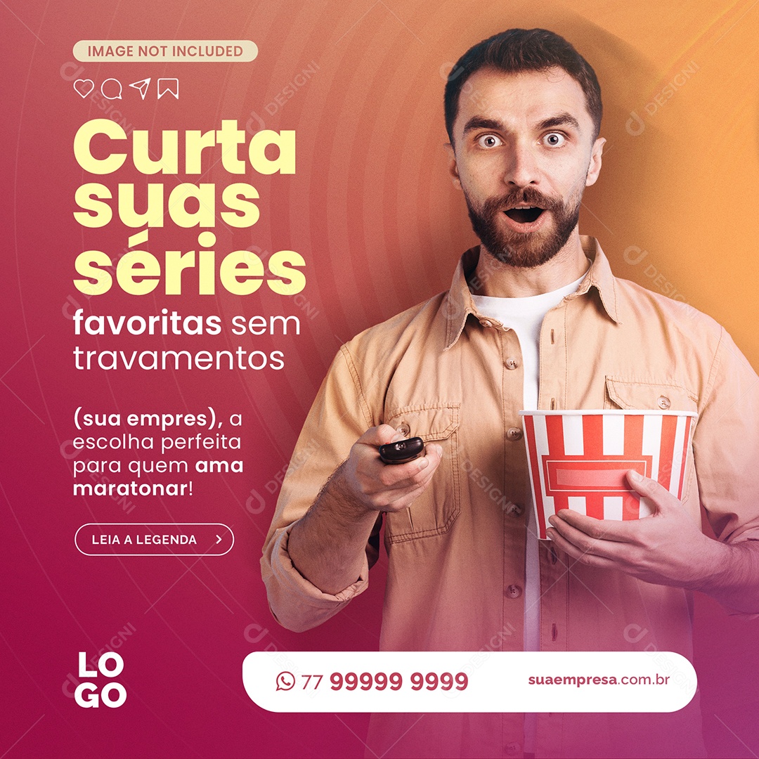 Curta Suas Séries Social Media PSD