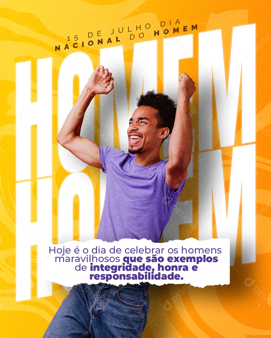 Social Media Honra e Responsabilidade Dia Do Homem PSD Editável