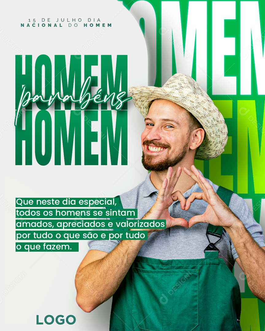 Social Media 15 De Julho Dia Nacional Do Homem PSD Editável