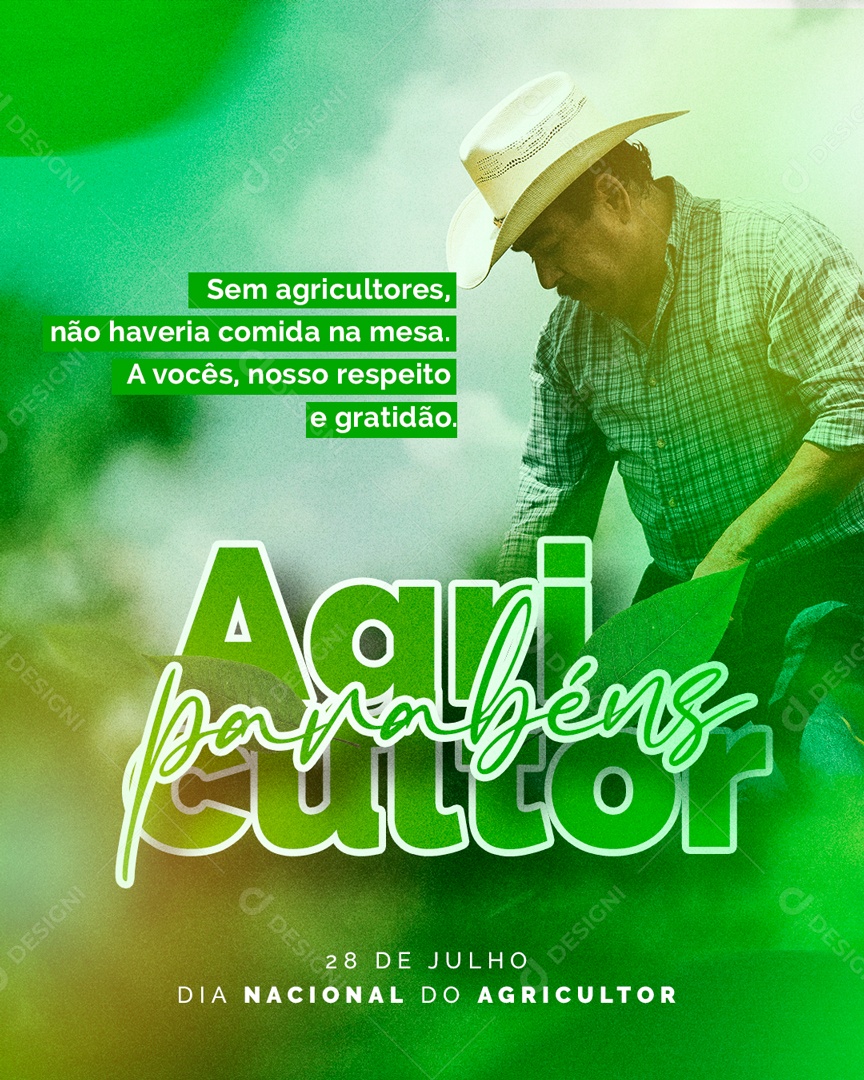 Social Media Parabéns Agricultor 28 De Julho PSD Editável