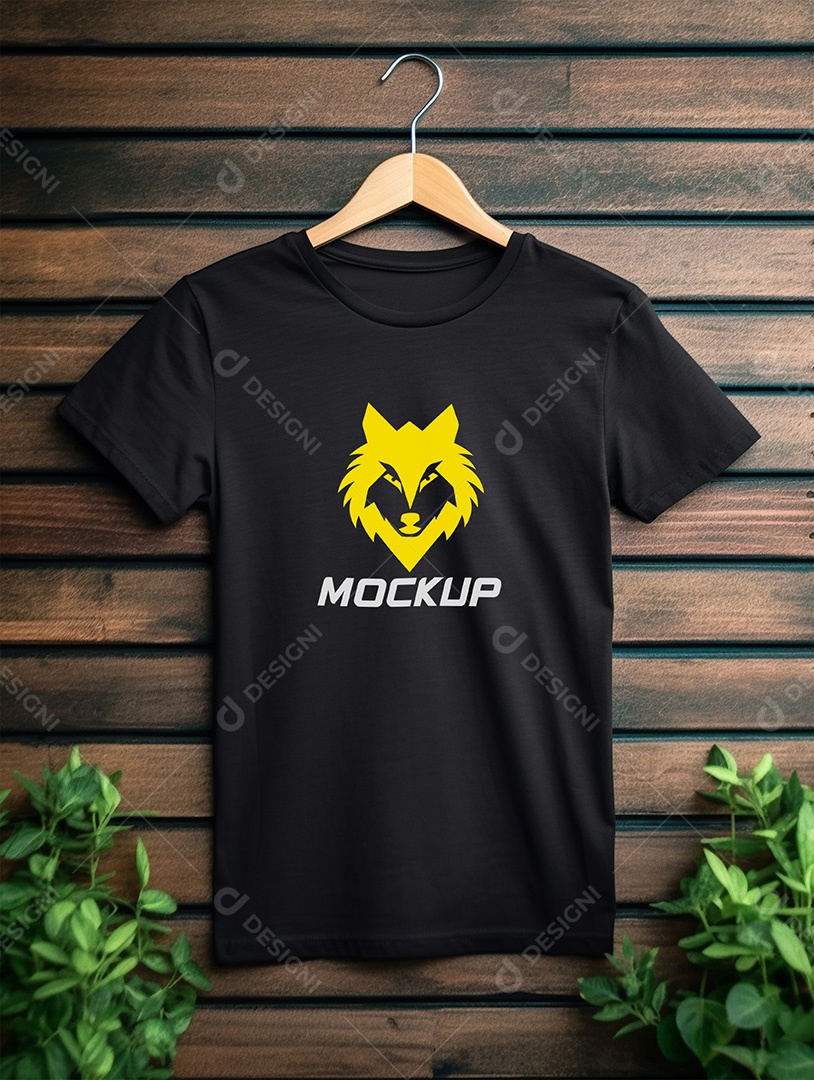 Mockup de Camiseta No Cabide PSD Editável
