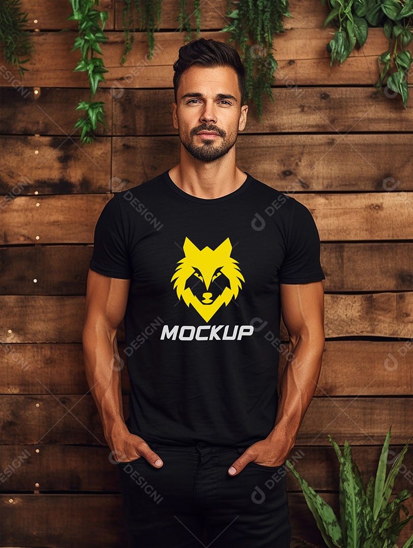 Mockup de Camiseta No Cabide PSD Editável