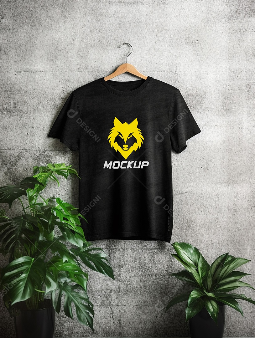 Mockup de Camiseta No Cabide PSD Editável